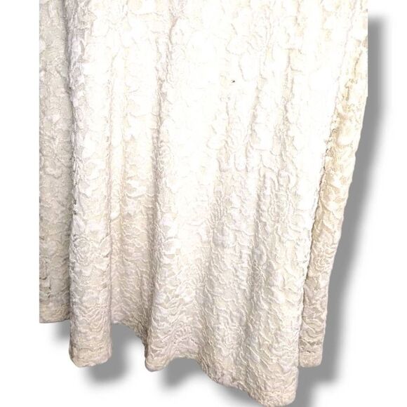 Pins & Needles Womens Dress Sz Medium Off White Stretchy Lace VNeck Formal - Picture 3 of 15